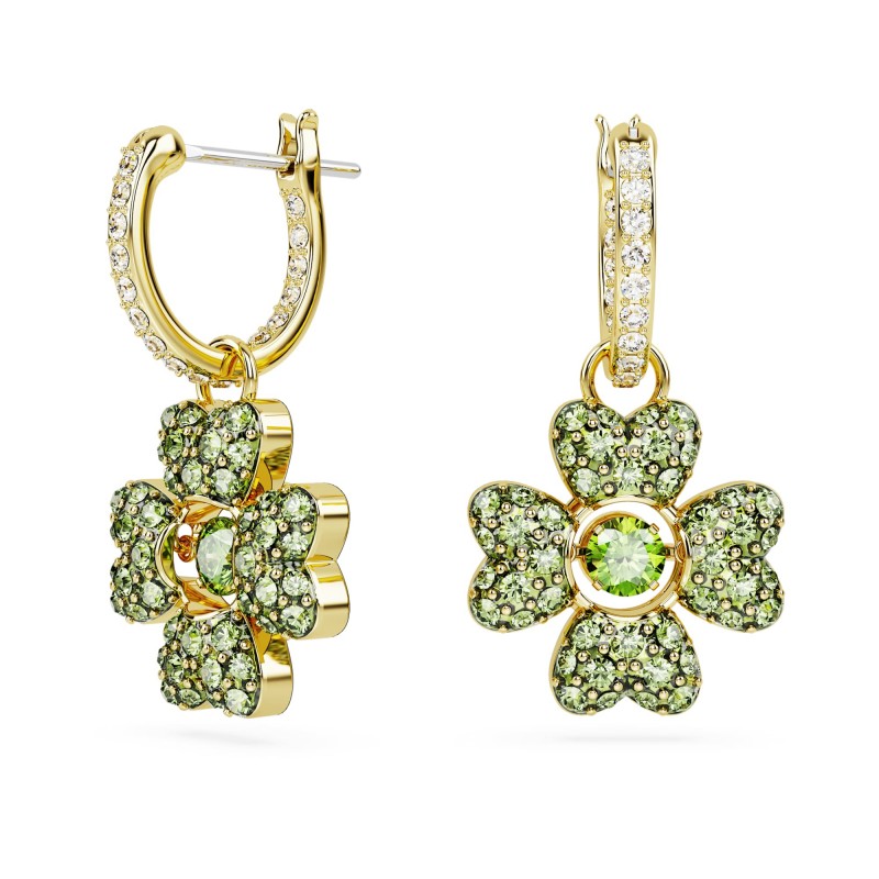 Boucles d'oreilles Femme Swarovski Idyllia en métal placage de ton or avec cristaux et oxydes