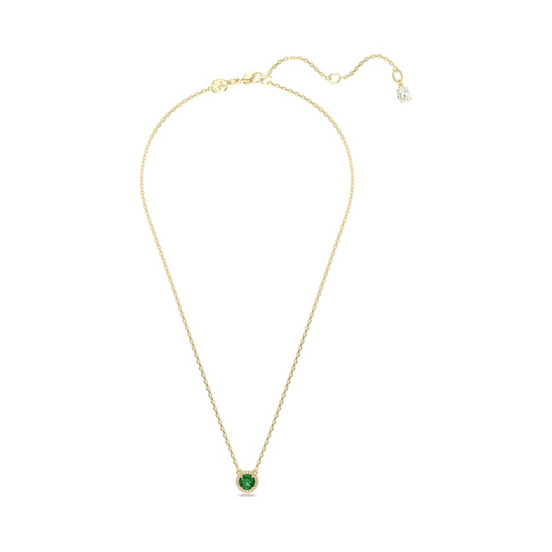 Collier Swarovski  Femme Una Angelic en métal placage de ton or avec oxydes verts