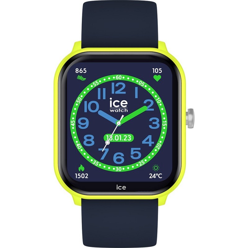 Montre connectée Ice Watch Smart 2.0 Junior Yellow Blue en Silicone