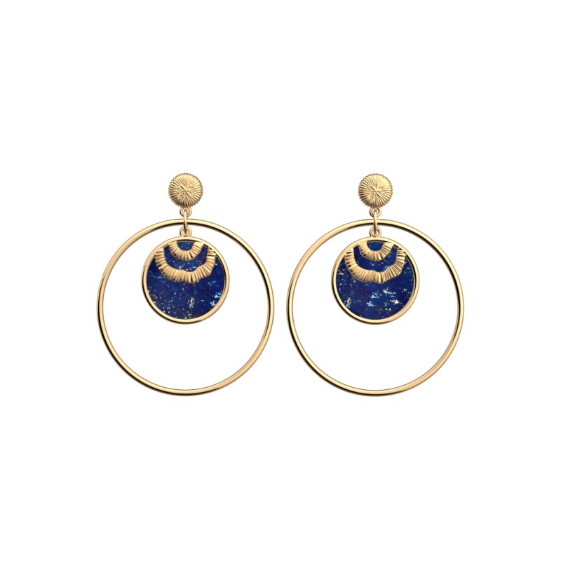Boucle d'oreilles Femme - Les Georgettes - Nomade Lapis Lazuli