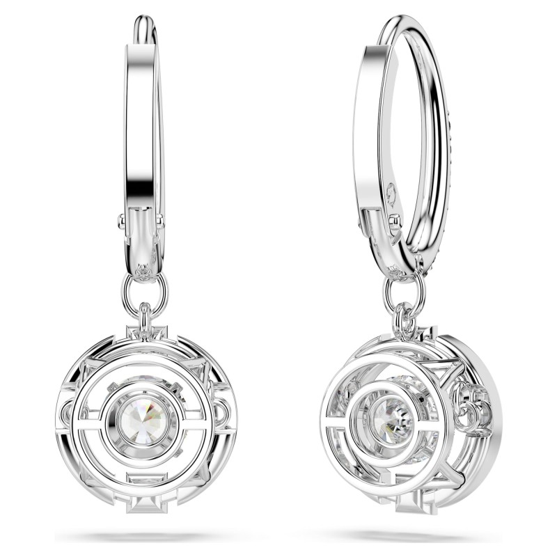 Boucles d'oreilles Femme Swarovski en métal argenté avec cristaux et oxydes blancs