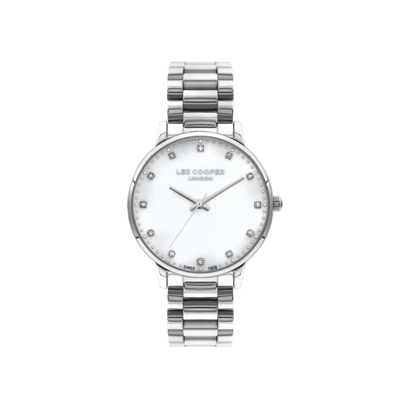 Montre Femme Lee Cooper en métal argenté et strass