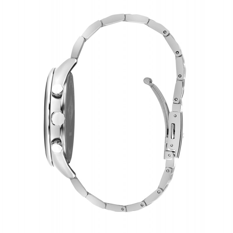 Montre Homme Lee Cooper en métal argenté et cadrant bleu