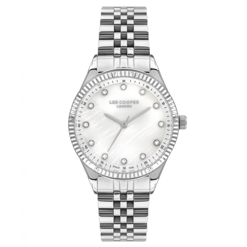 Montre Femme Lee Cooper en métal argenté et strass