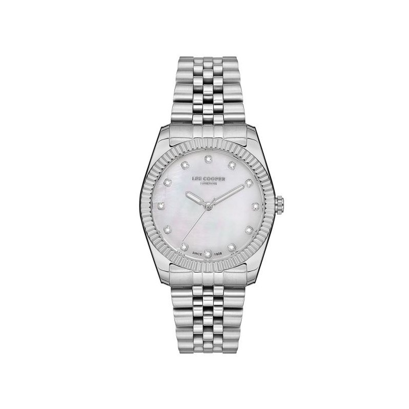 Montre Femme Lee Cooper en métal argenté et cadrant gris