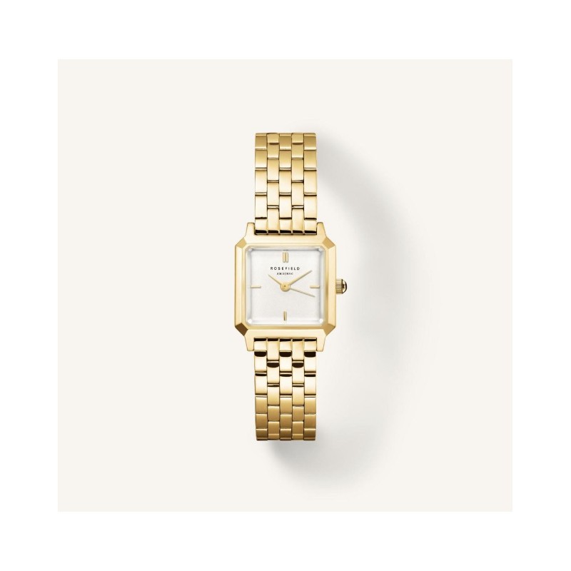 Montre Femme Rosefield Collection Boxelle cadran carré blanc