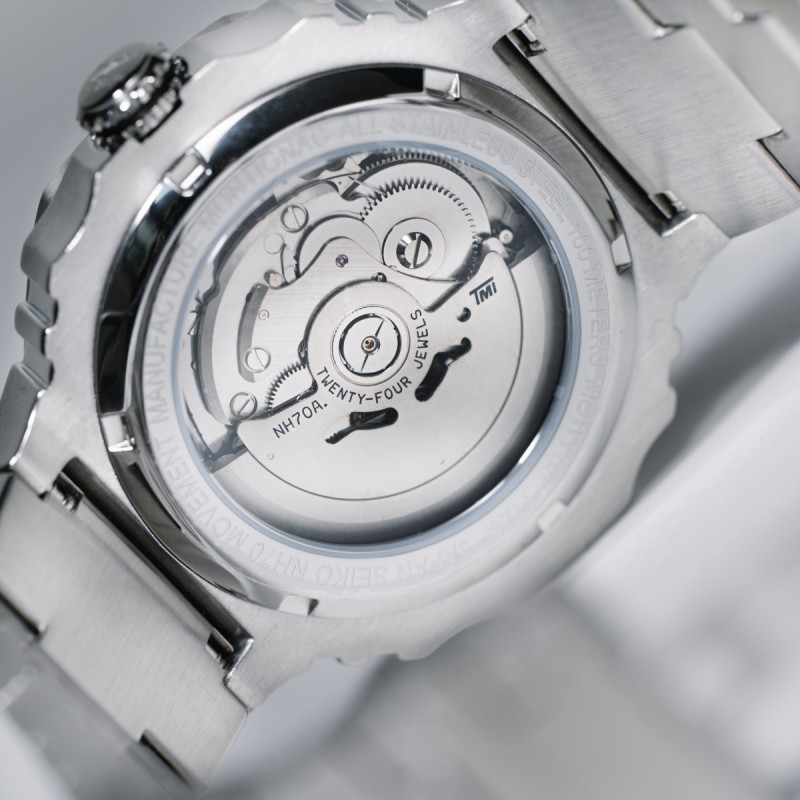 Montre Montignac automatique en acier argenté