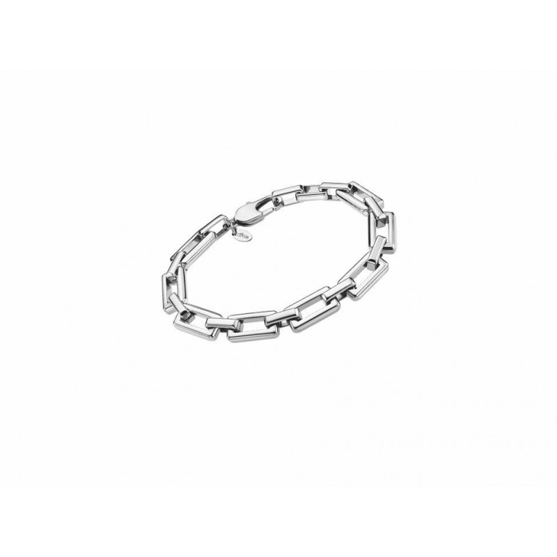 Bracelet lotus style femme acier argenté