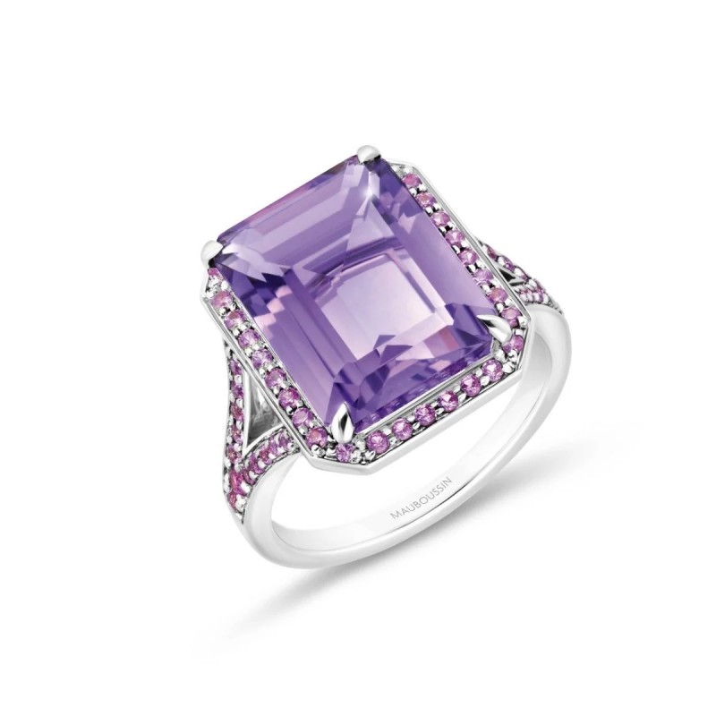 Bague Femme Mauboussin Como avec Améthyste et Saphirs roses