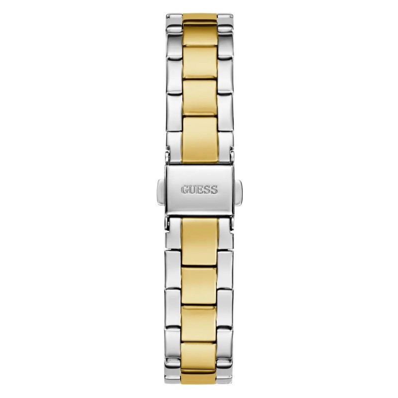 Montre femme Guess Mini Luna en acier doré et argenté avec zircons