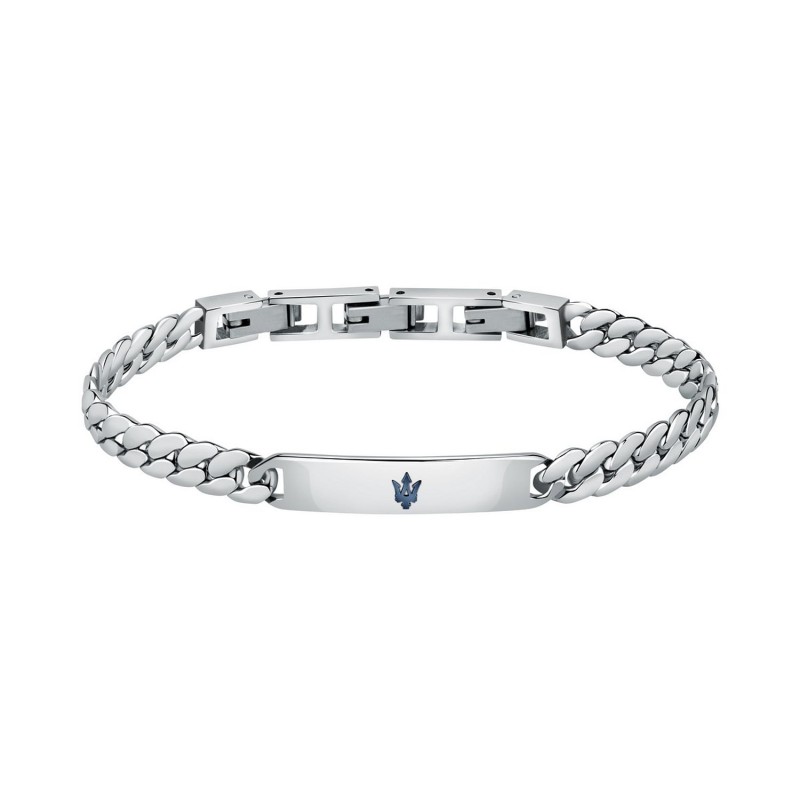 Bracelet Maserati Homme acier argenté maille gourmette