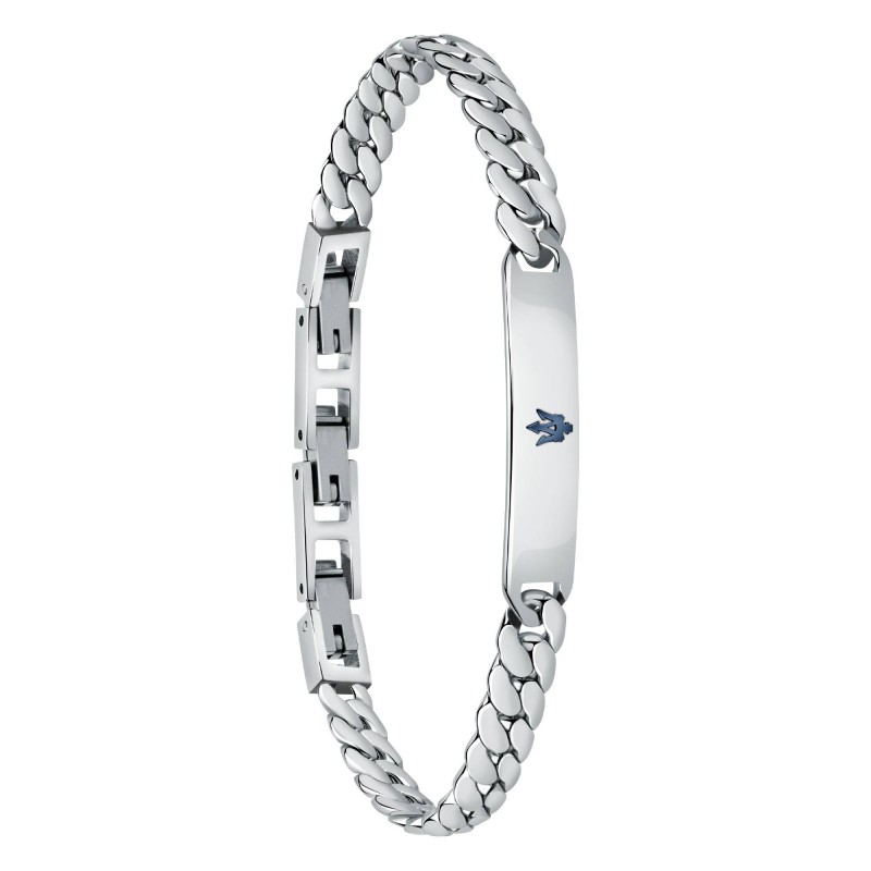 Bracelet Maserati Homme acier argenté maille gourmette