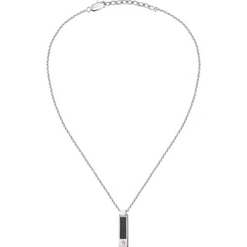 Collier Homme Maserati Iconic acier argenté et noir