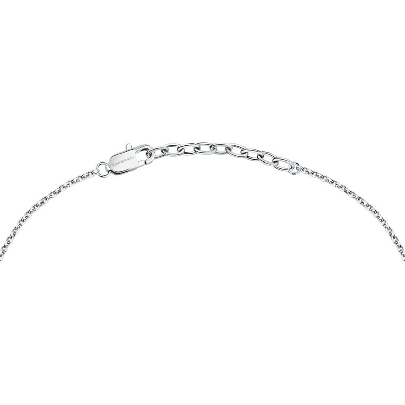 Collier Homme Maserati Iconic acier argenté et noir