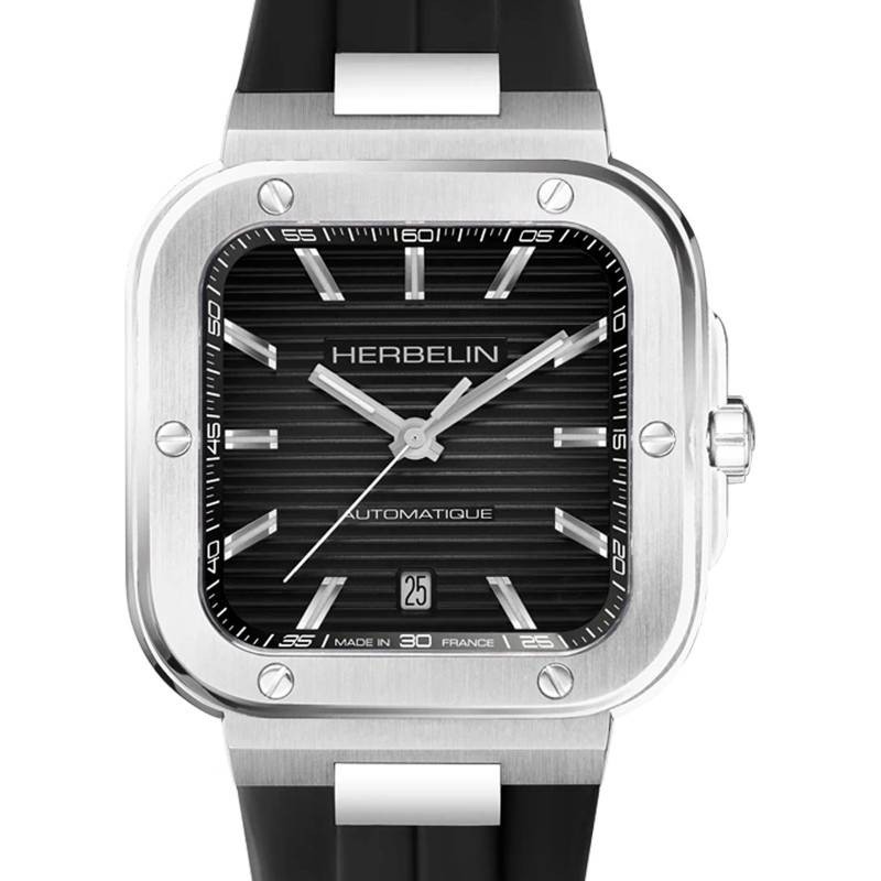 Montre Homme Herbelin Collection CAP CAMARAT Bracelet en noir fond noir