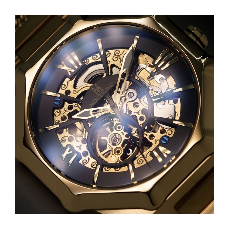 Montre Homme Montignac Automatique en acier doré