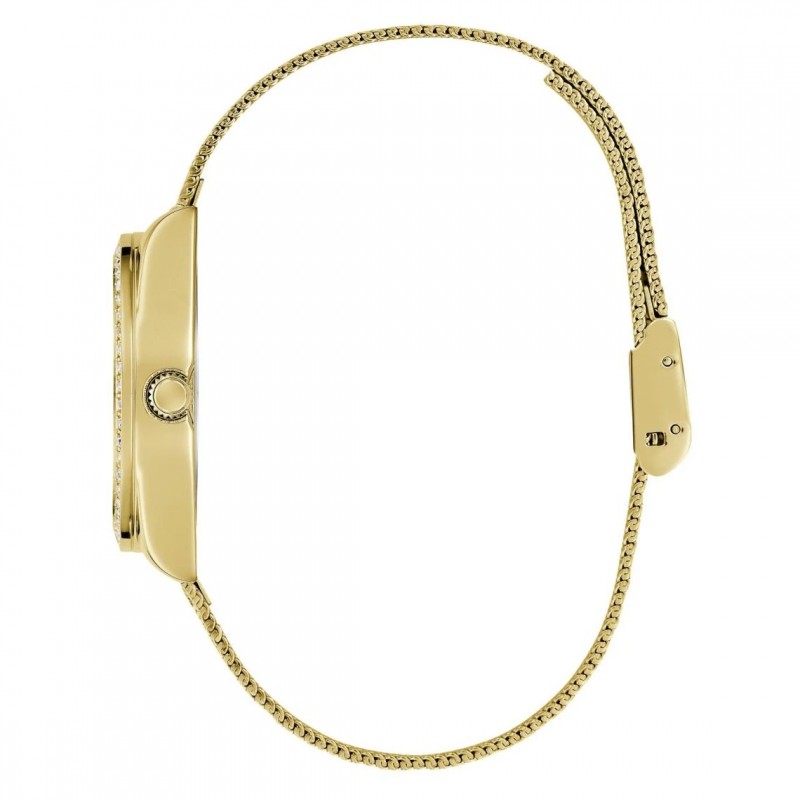 Montre femme Guess Boa en acier et maille milanaise dorée