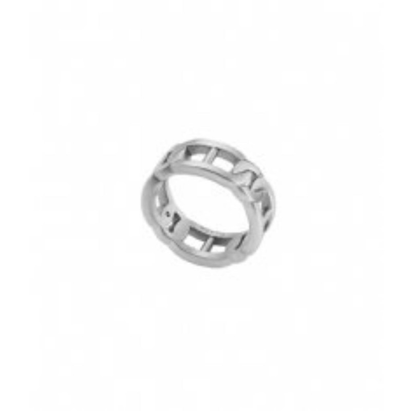 Bague mailles Homme Fossil en acier style maille gourmette