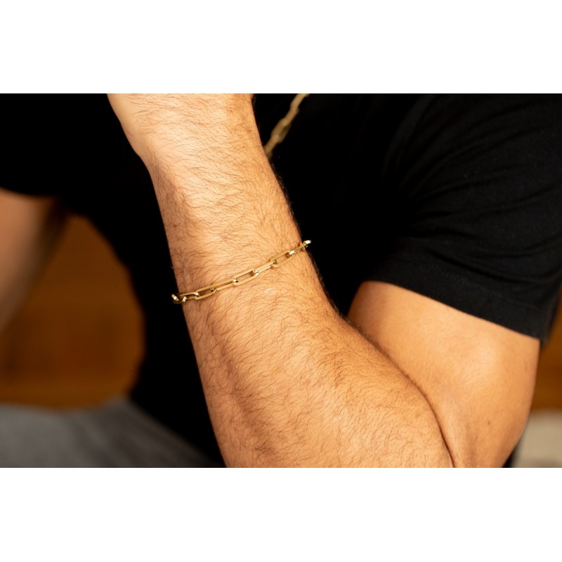 Bracelet Phebus homme chaine acier doré