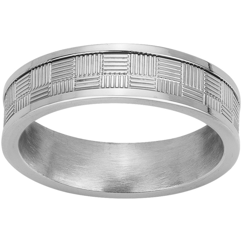 Bague Phebus Homme en Acier argenté