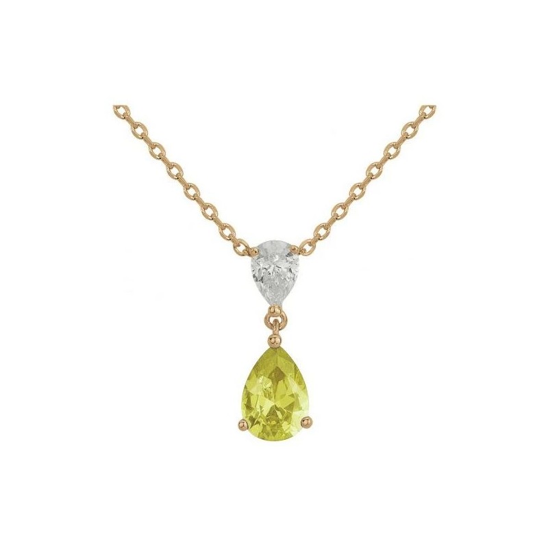 Collier Femme Griffe Rouge en plaqué or et oxydes de zirconium