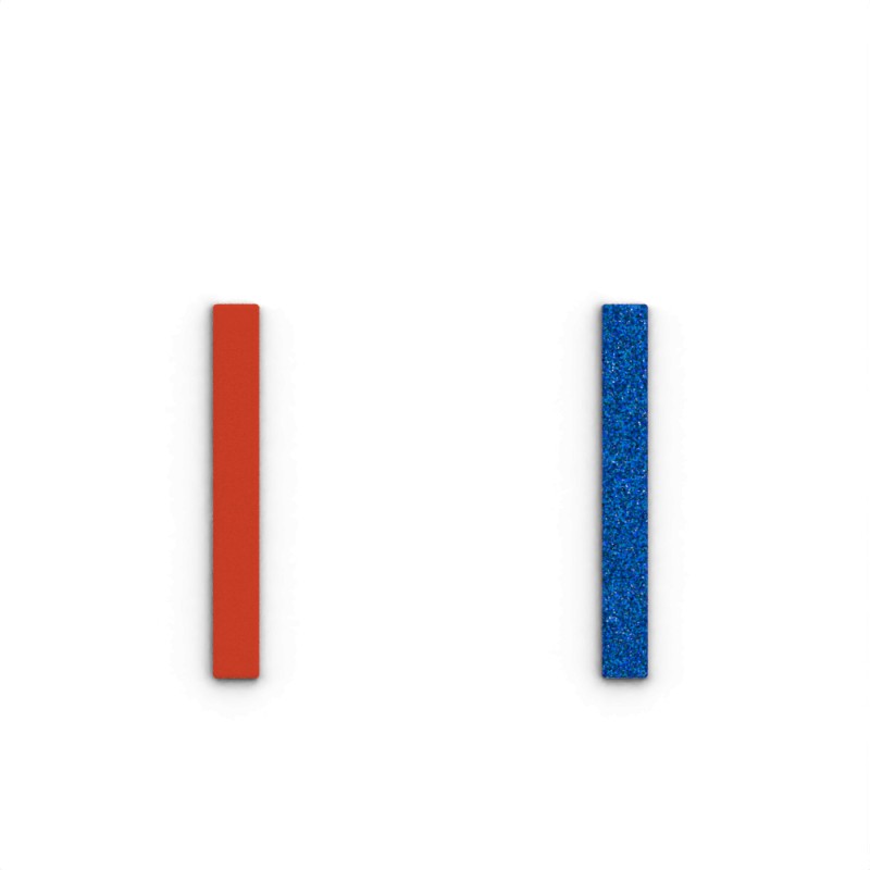 Simili Réversible Bagues - Les Georgettes - Sépia/ Paillettes Bleues 8MM