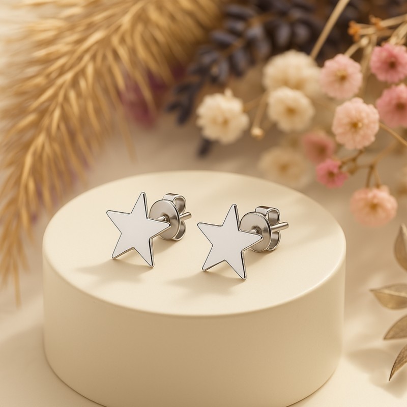 Boucles d'oreilles - Enfant - Carador - Étoiles en argent