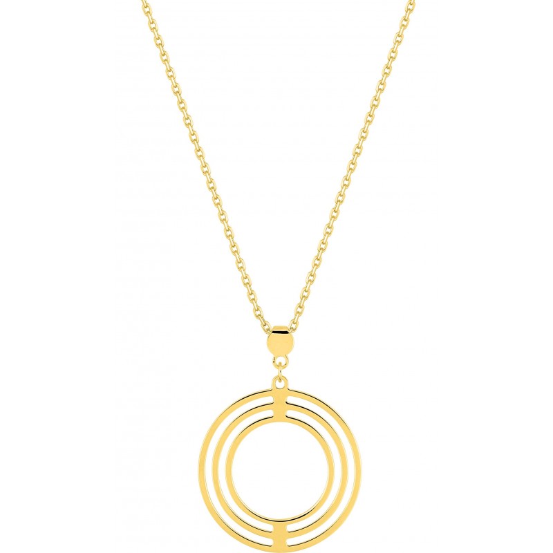 Collier Femme Carador pendentif 3 anneaux Or Jaune 750/000