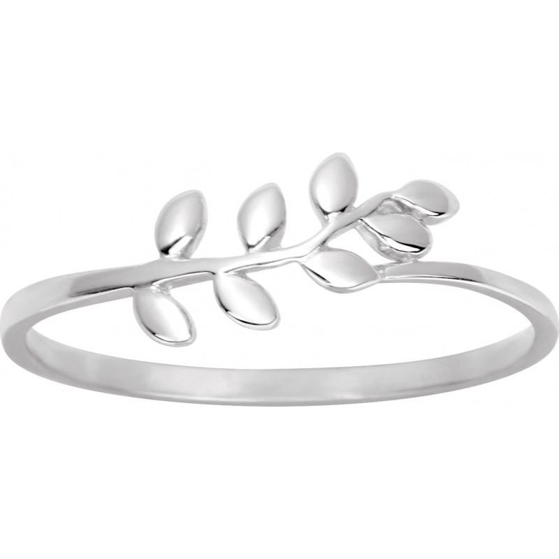 Bague Argent Femme Carador motif feuille