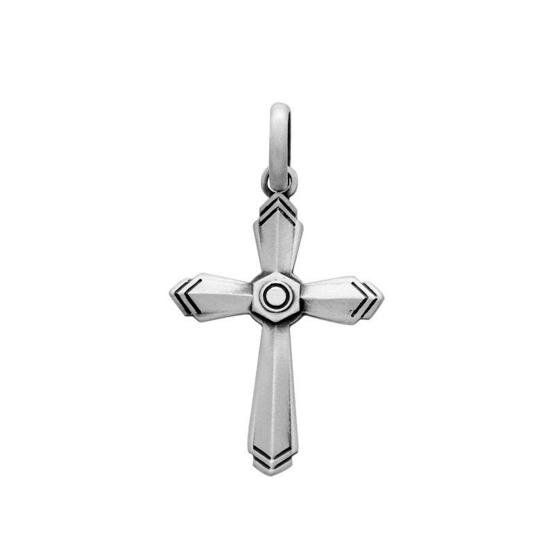 Pendentif Argent Carador - Croix vieilli