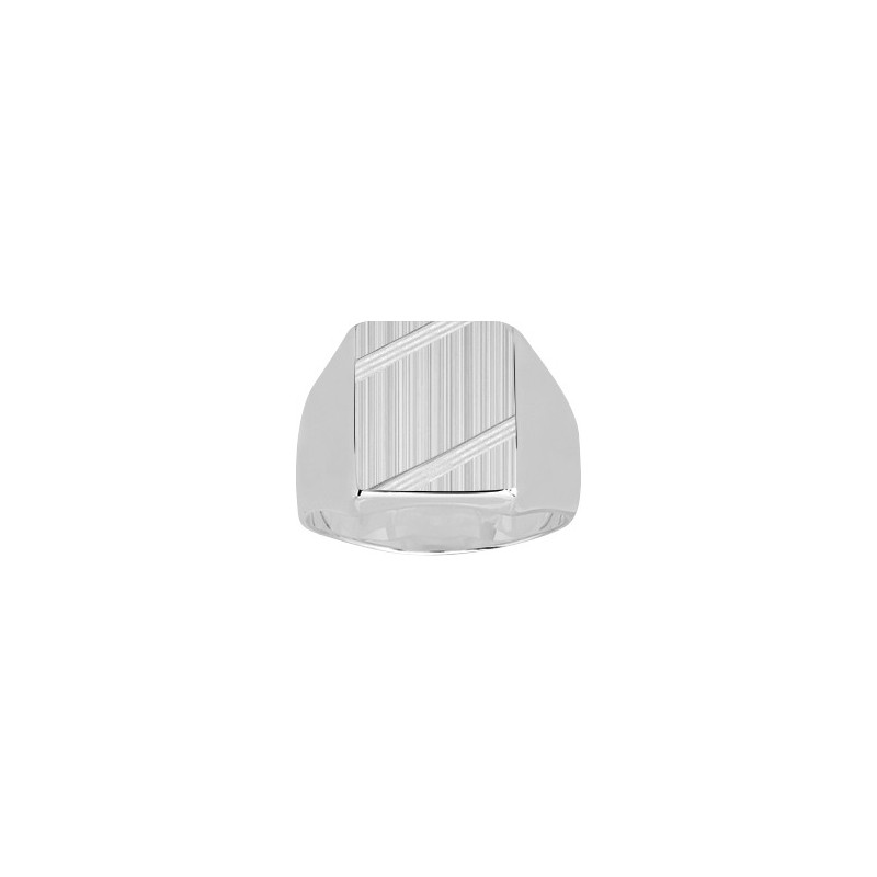 Chevalière Carador Argent - plateau ciselé