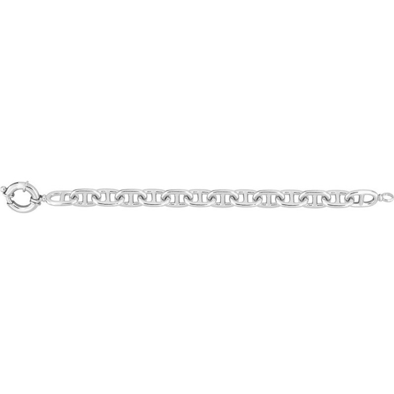 Bracelet Argent Carador - maille forçat marine