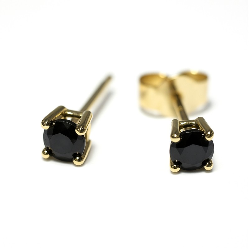 Boucles d'oreilles Femme - Carador - Or jaune avec Saphir