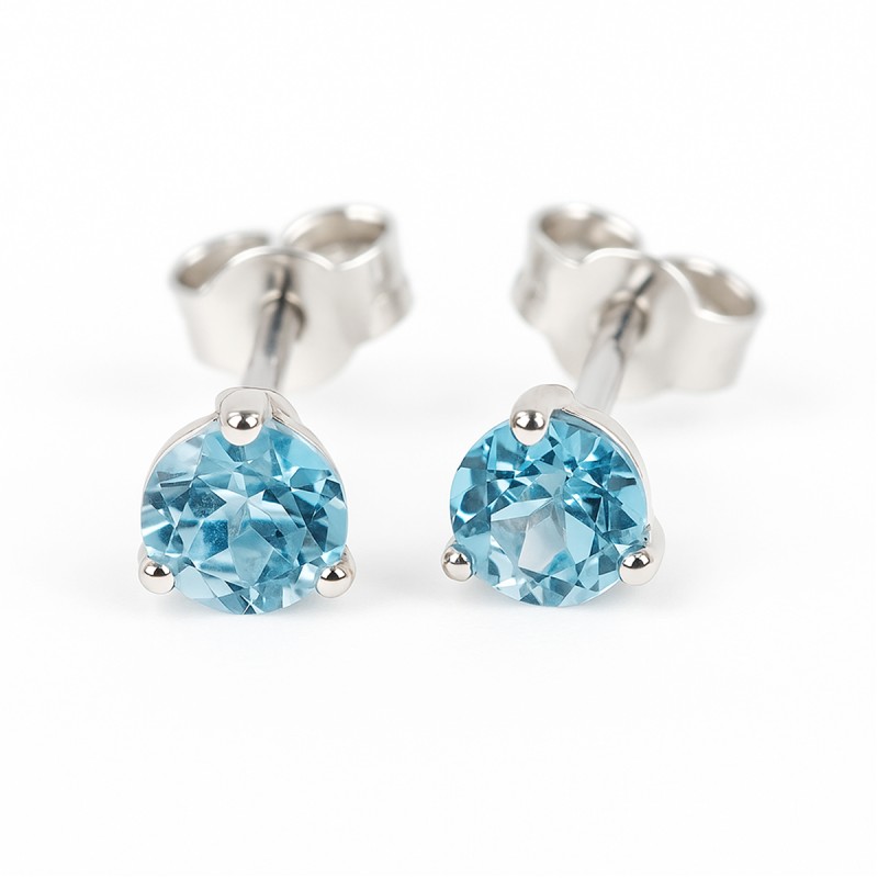 Boucles d'oreilles Femme - Carador - En or blanc, avec topazes