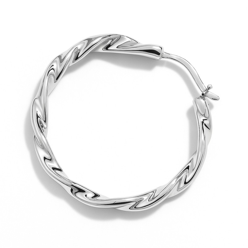 Créoles torsadées Femme - Carador - En argent