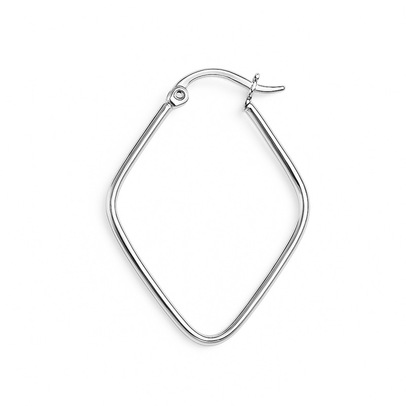 Créoles Femme - Carador - Losange en argent