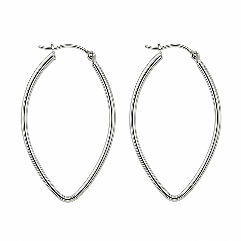 Créoles femme - Carador - Argent forme ovale