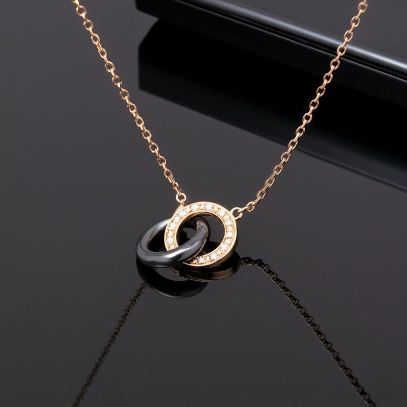 Collier Femme PHEBUS en plaqué or et céramique avec oxydes de zirconium