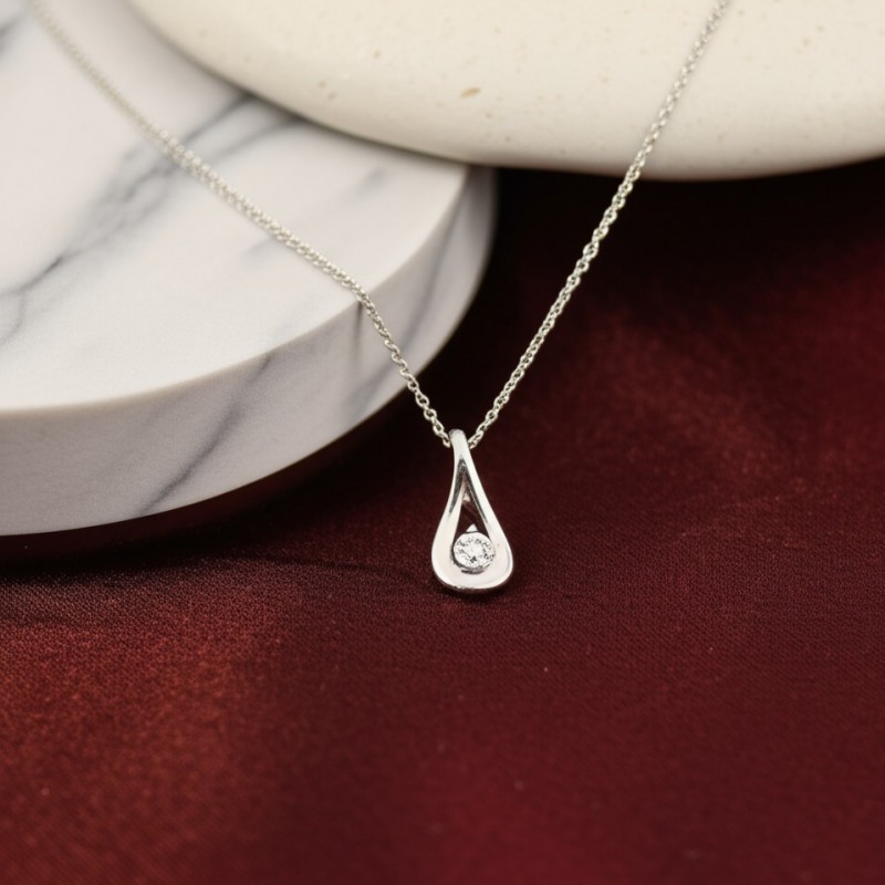 Collier éternel Femme Carador or blanc 750/000 et diamants