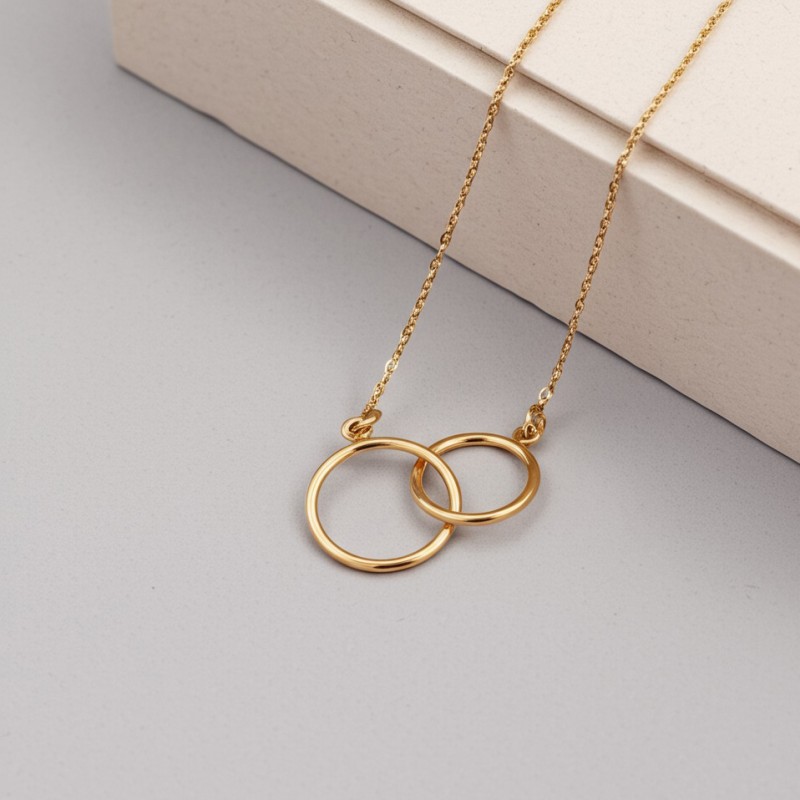 Collier femme Carador cercles collection graphique en or jaune 375/000