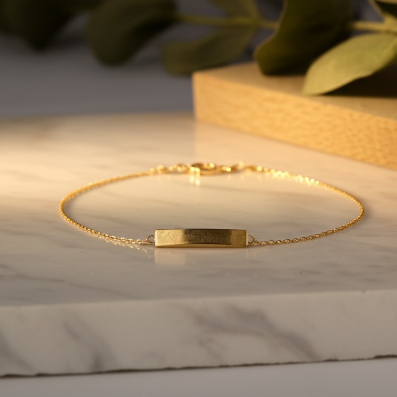 Bracelet femme Carador Rectangle collection graphique en or jaune 375/000 342BR