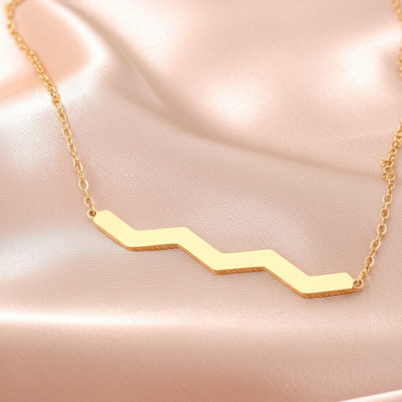 Collier femme Carador Zig Zag collection graphique en or jaune 375/000 356CL