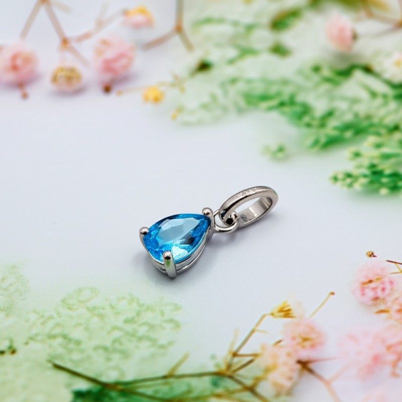 Pendentif Carador Femme Or Blanc 750/000 Topaze