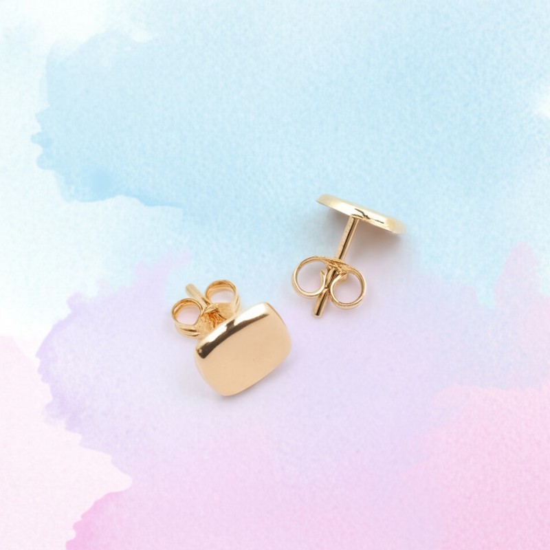 Boucles d'oreilles en or jaune 750/000 carré
