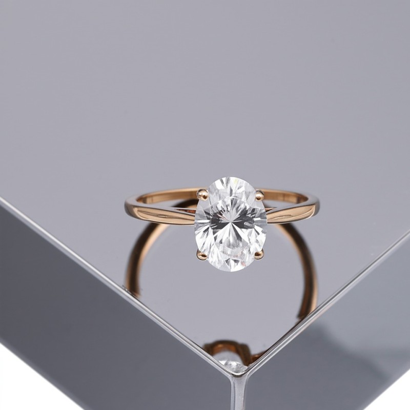 Bague solitaire femme Carador Or 375/000 et Oxyde de zirconium