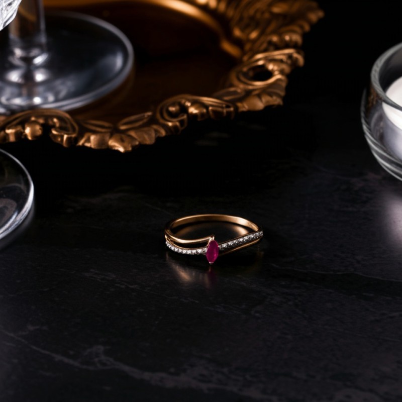 Bague Carador Rubis et Or 375/000