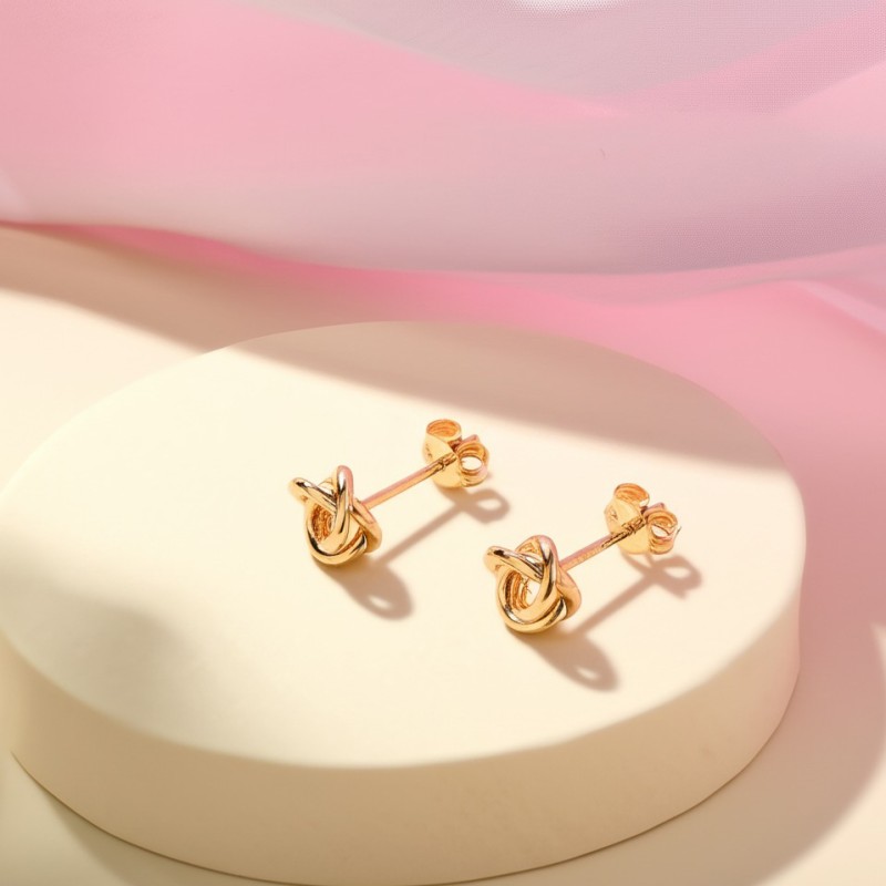 Boucles d'oreilles géométrique Carador trilogie d'anneaux or jaune 375/000