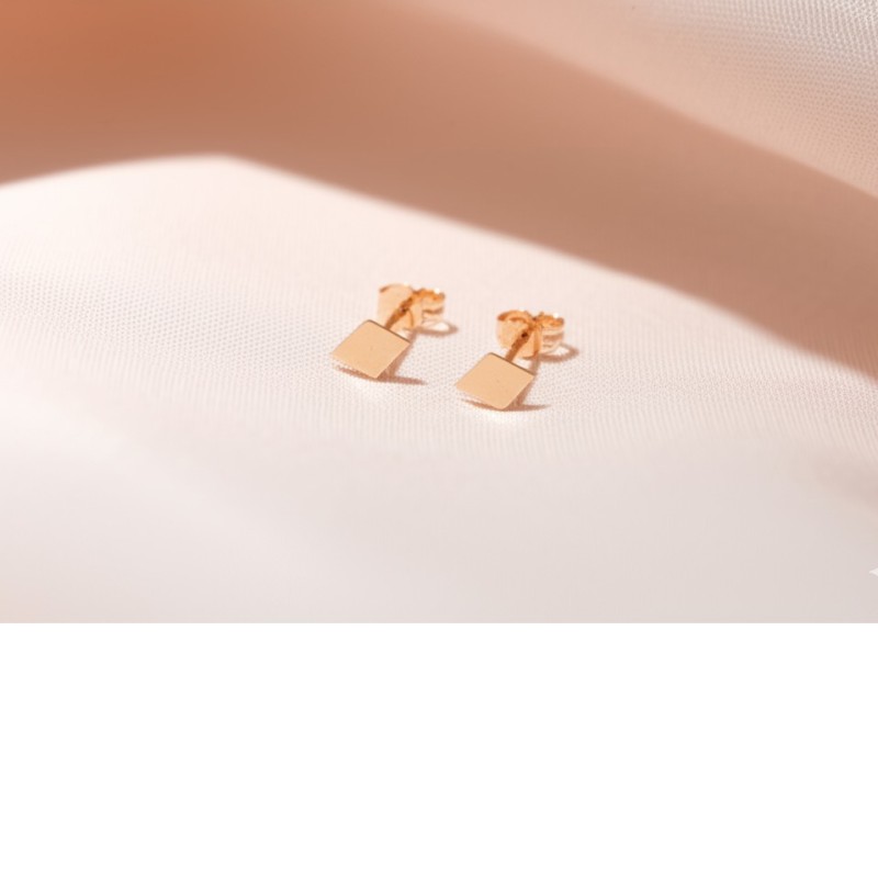 Boucles Carador en forme de losange  Or jaune 375/000e