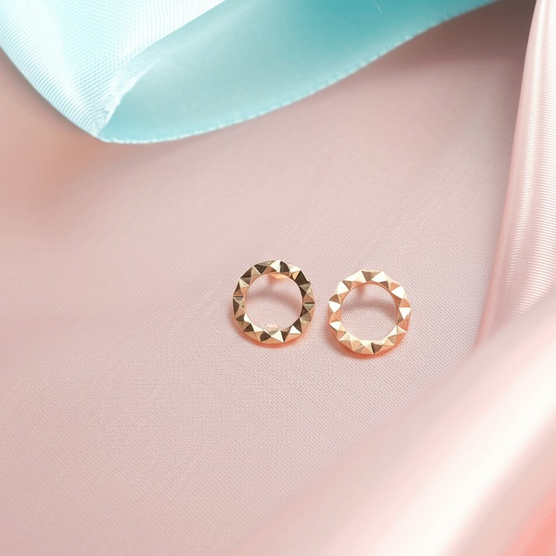 Boucles d'oreilles géométrique Carador rond or jaune 375/000