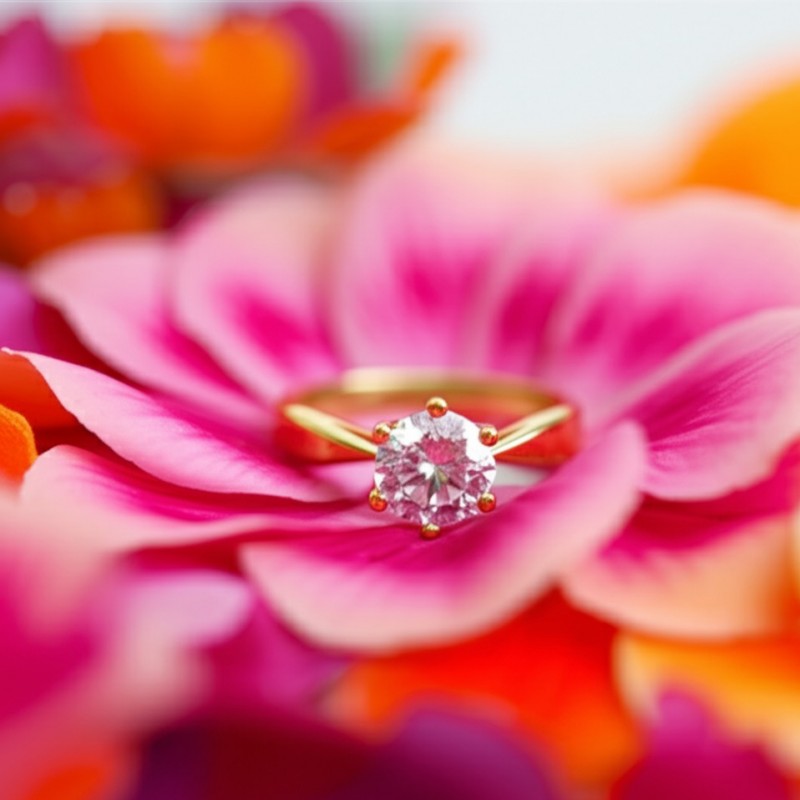 Bague solitaire femme Carador Or 375/000 et Oxyde de zirconium